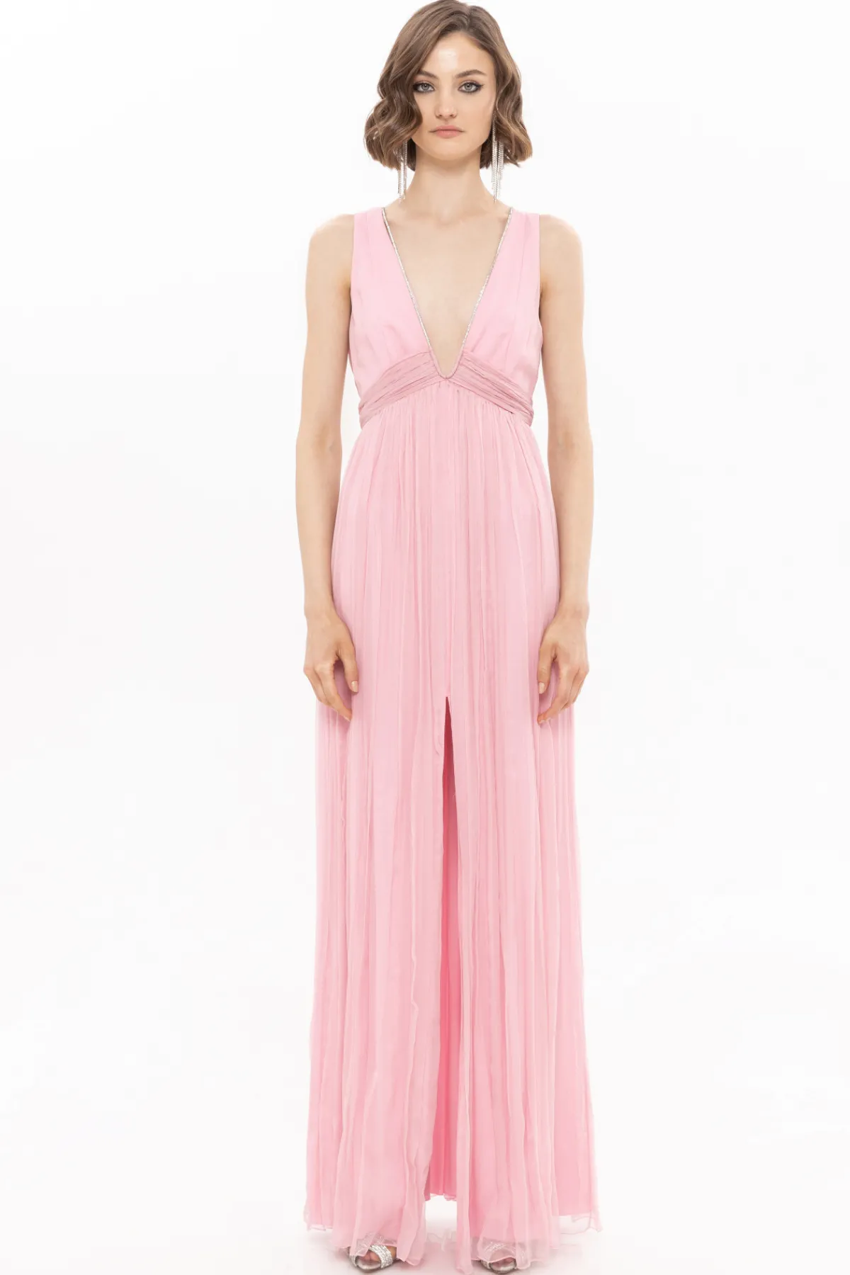 Best Sale V-neck silk maxi dress Dresses