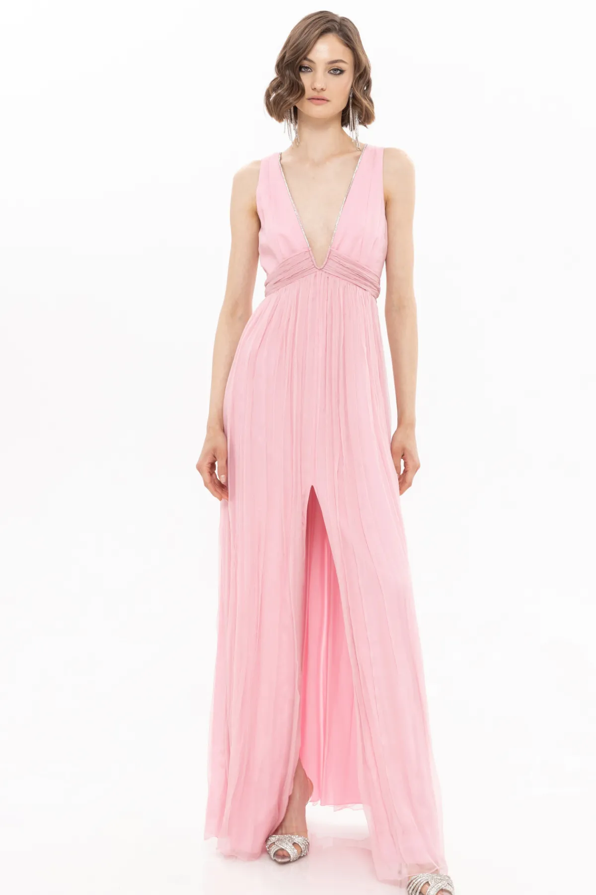 Best Sale V-neck silk maxi dress Dresses
