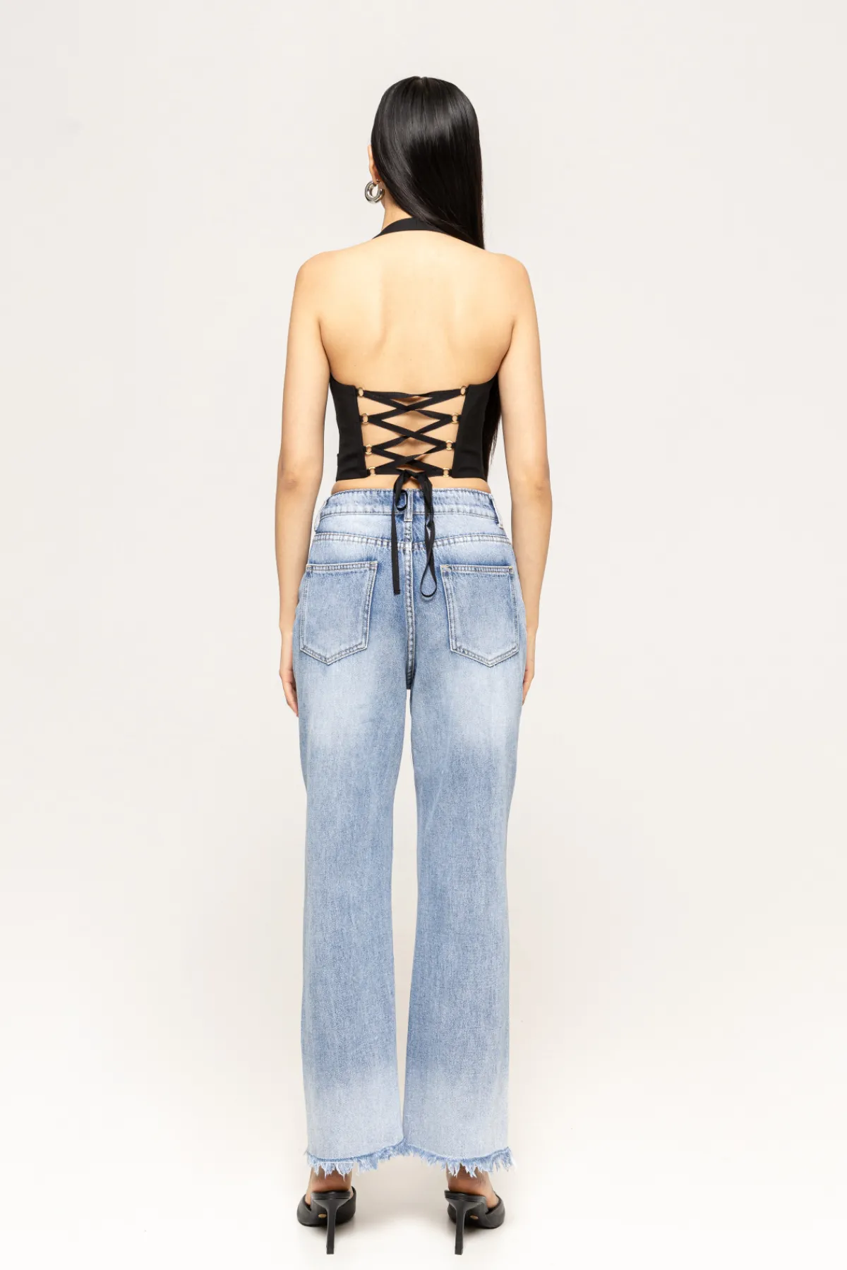 Flash Sale Wide-leg mid-rise ripped jeans Denim | Pants