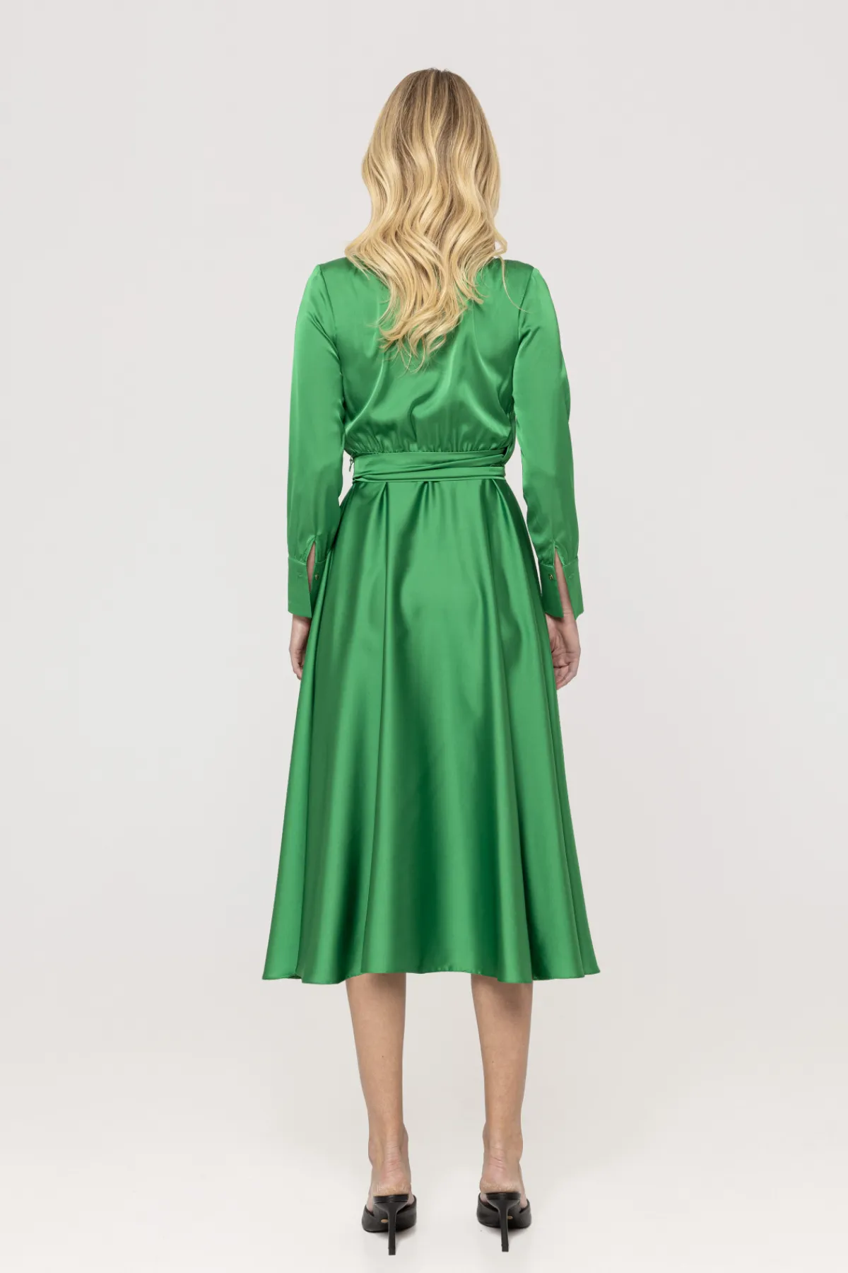 Best Sale Wrap belted satin dress Dresses