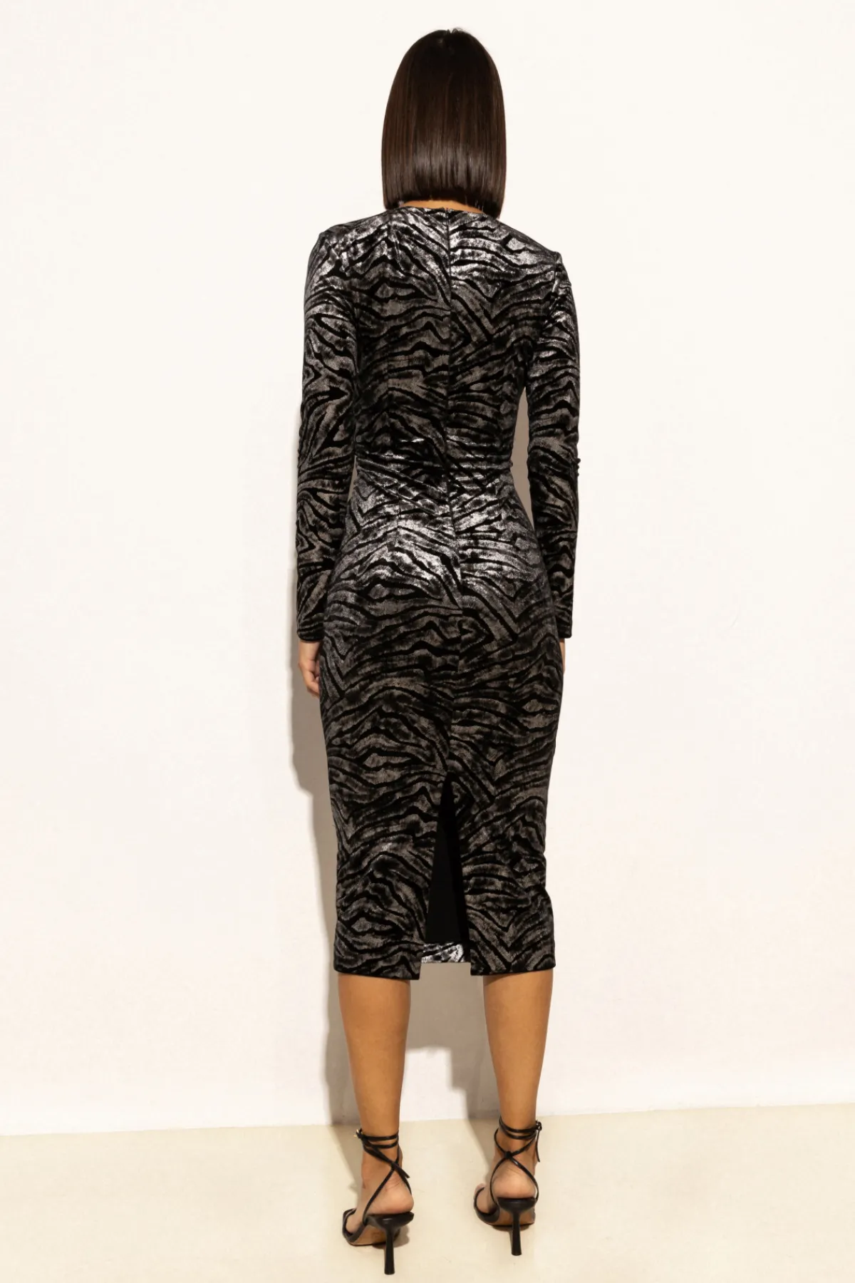 Flash Sale Zebra-print velvet dress Dresses